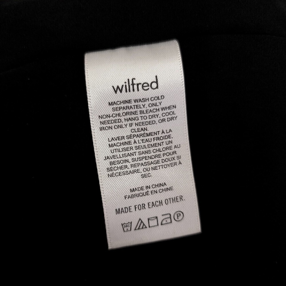NEW Wilfred Laken Mini Dress Sheer Puff Sleeve Smocked in Black Daisy Floral XXS - Picture 12 of 13
